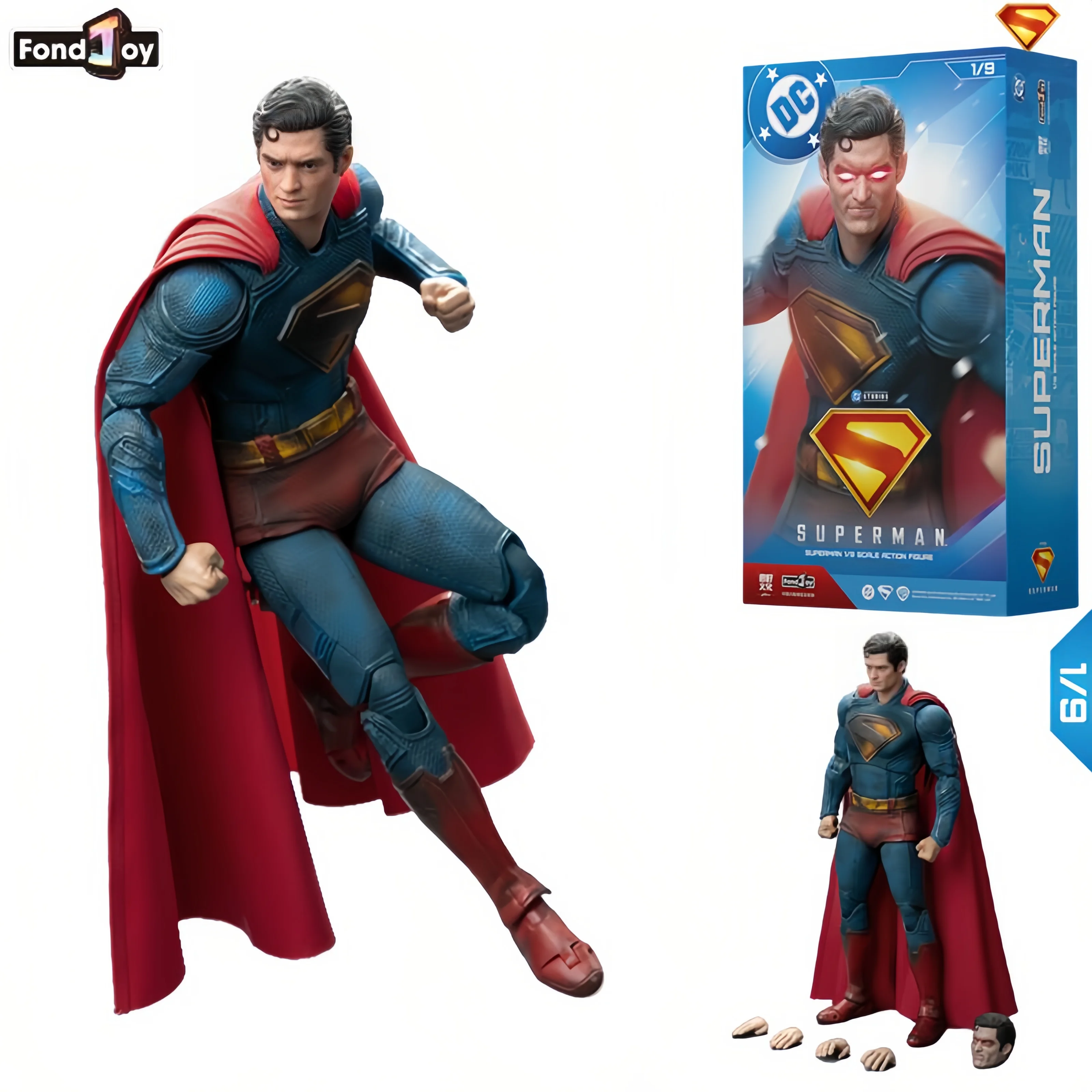 

Fondjoy David Corenswet Battle Damage Version Супермен Фигурка 1/9 SupermanFigure ПВХ шарнир подвижная детская игрушка подарок для мальчика