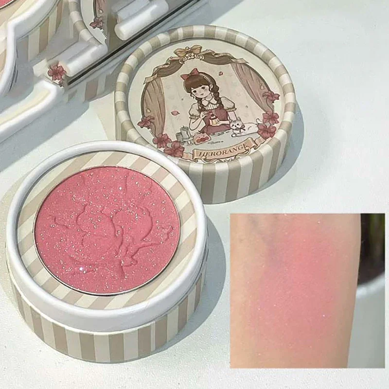 Paleta de colorete, rosa brillante, polvo de baja saturación, colorete, Mousse, colorete Natural mate, ilumina el contorno de mejillas faciales