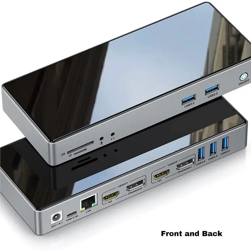 A42Z-16In1 Type-C USB 3.0 Docking Station USB C Docking Station With Dual Monitor 4K -Compatible 5K Triple Display