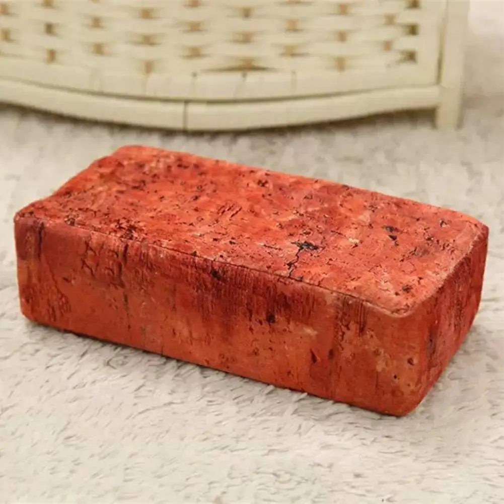 Simulation Red Brick Pillow Brick Solid Brick Hollow Brick Wood Block Ornaments Block Pillow Office Nap Rest Sponge Cushion
