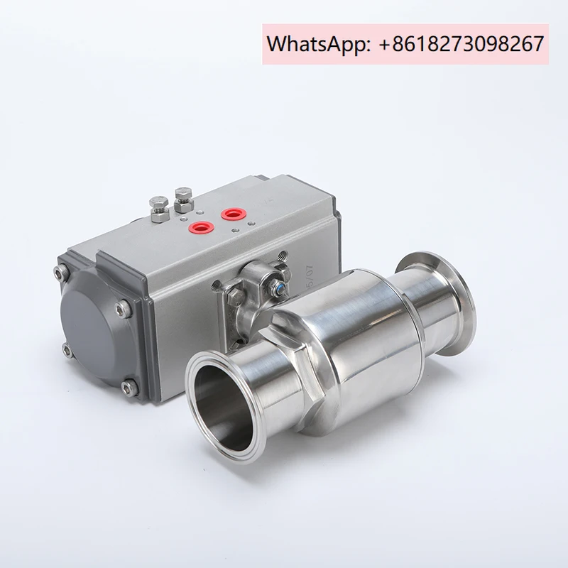 

Sanitary grade pneumatic ball valve Q681 straight through ball valve pneumatic quick installation ball valve