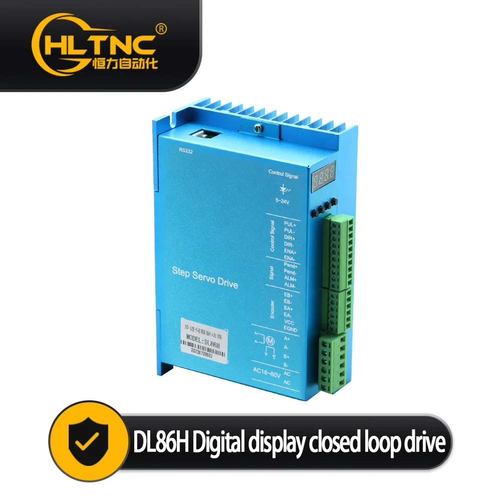 HLTNC Stepper Servo Motor Driver DL86H for Motor 86 Closed-loop AC18-80V DC 24-110V 2 Phase peak Current 8A for Cnc Router