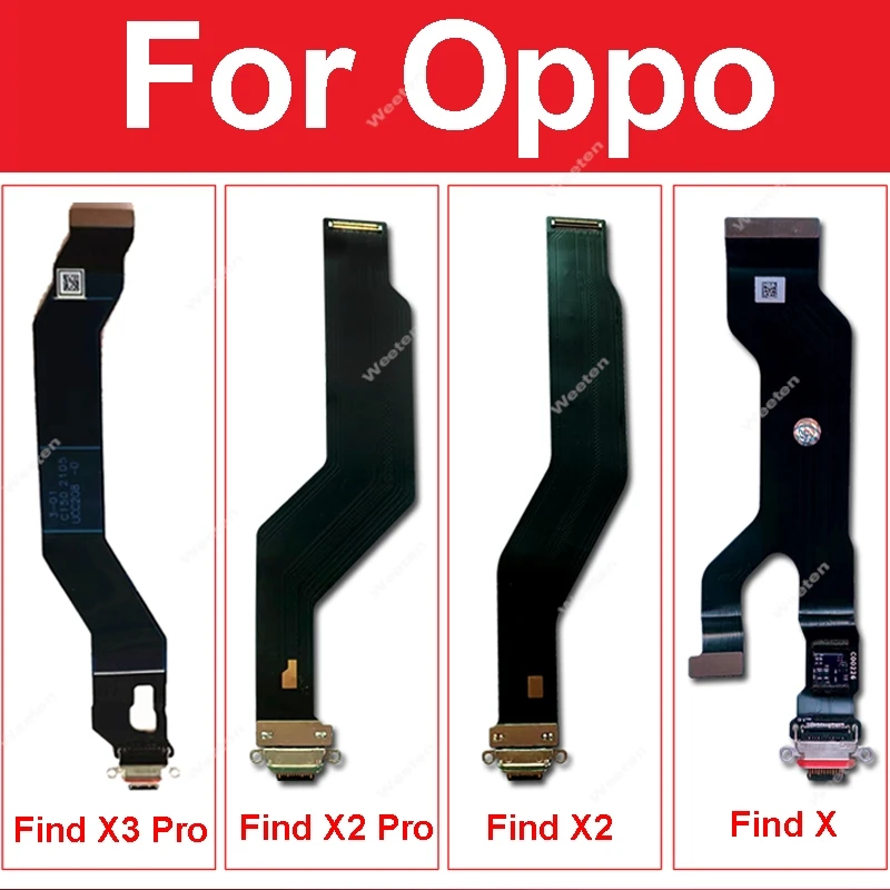 

USB Charger Port Dock Flex Cable For Oppo Find X X2 X3 X5 Pro X2 X3 X5 Lite X2 X3 Neo USB Charging Board Connector Flex Ribbon