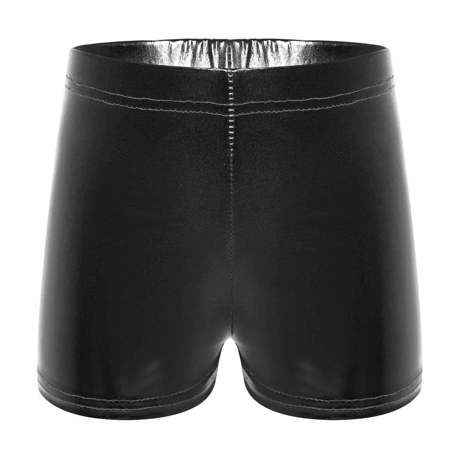 

Детские шорты-боксеры для девочек и мальчиков, штаны для джазовых танцев, шорты с металлическим блестящим эластичным поясом, детские штаны для сценических шоу