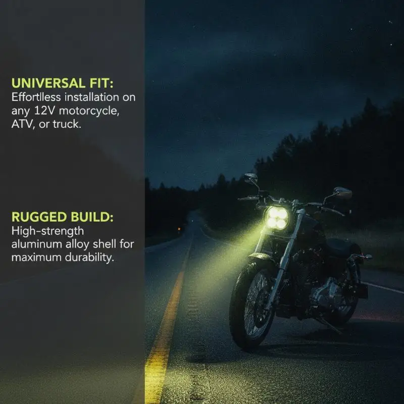 2PCS 6 LED Waterproof Motorcycle Work Spot Lights Super Bright for Universal Motorbike Modification Use