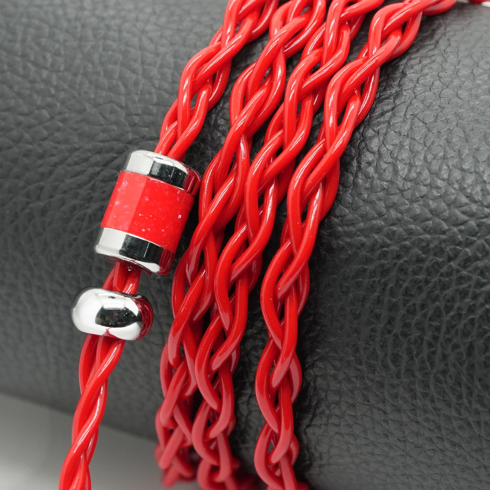 XINHS X01 4-Core Shielded Coaxial 7N Single Crystal Copper Headphone Upgrade Cable 0.78 2pin/HD650/IE900/QDC/MMCX，2.5/3.5/4.4mm image 5