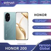 Global Version HONOR 200 5G Smartphone Snapdragon 7 Gen 3 Android 14 6.7'' AMOLED Display 5200mAh Battery