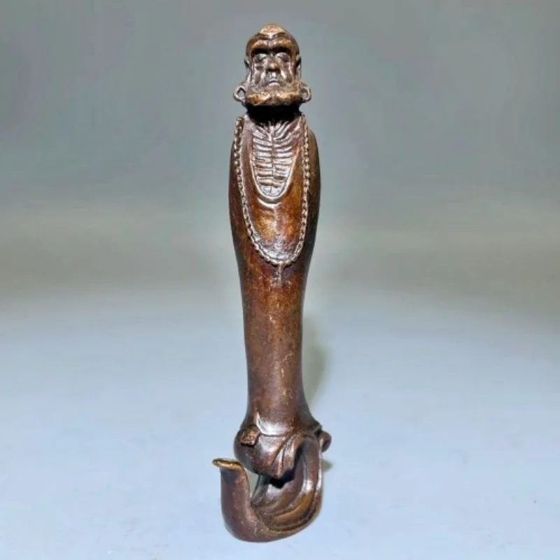

Retro solid bronze ware Bodhidharma Buddha statue tea pet tea table decoration Nice Art Work
