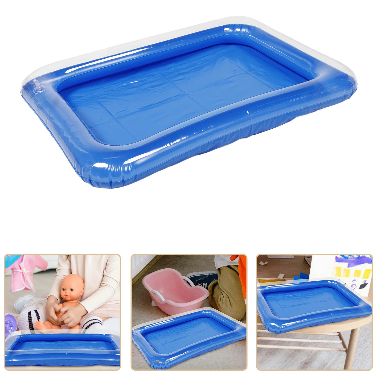 Piscine gonflable en PVC pour enfants, salle de jouets, accessoires de poupées pour filles, heure du bain, ensemble de jeux, escalier de sable