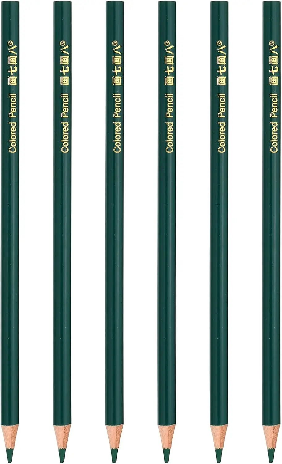 

6-Piece Medium Green Oil Colored Pencils for Drawing, Painting & Art
