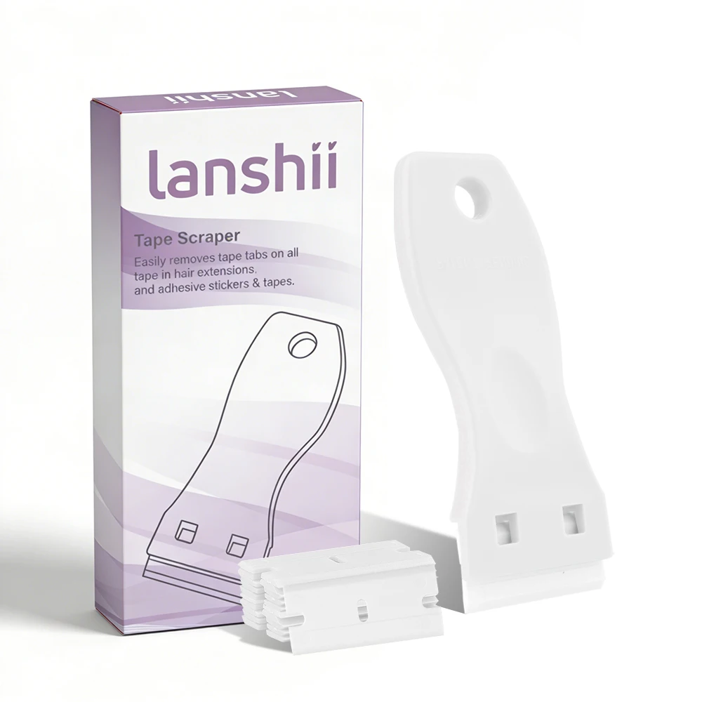 

Скребок для удаления ленточных наращиваний волос Lanshii – эргономичный инструмент для наращивания волос со сменными лезвиями для легкого и точного удаления клея