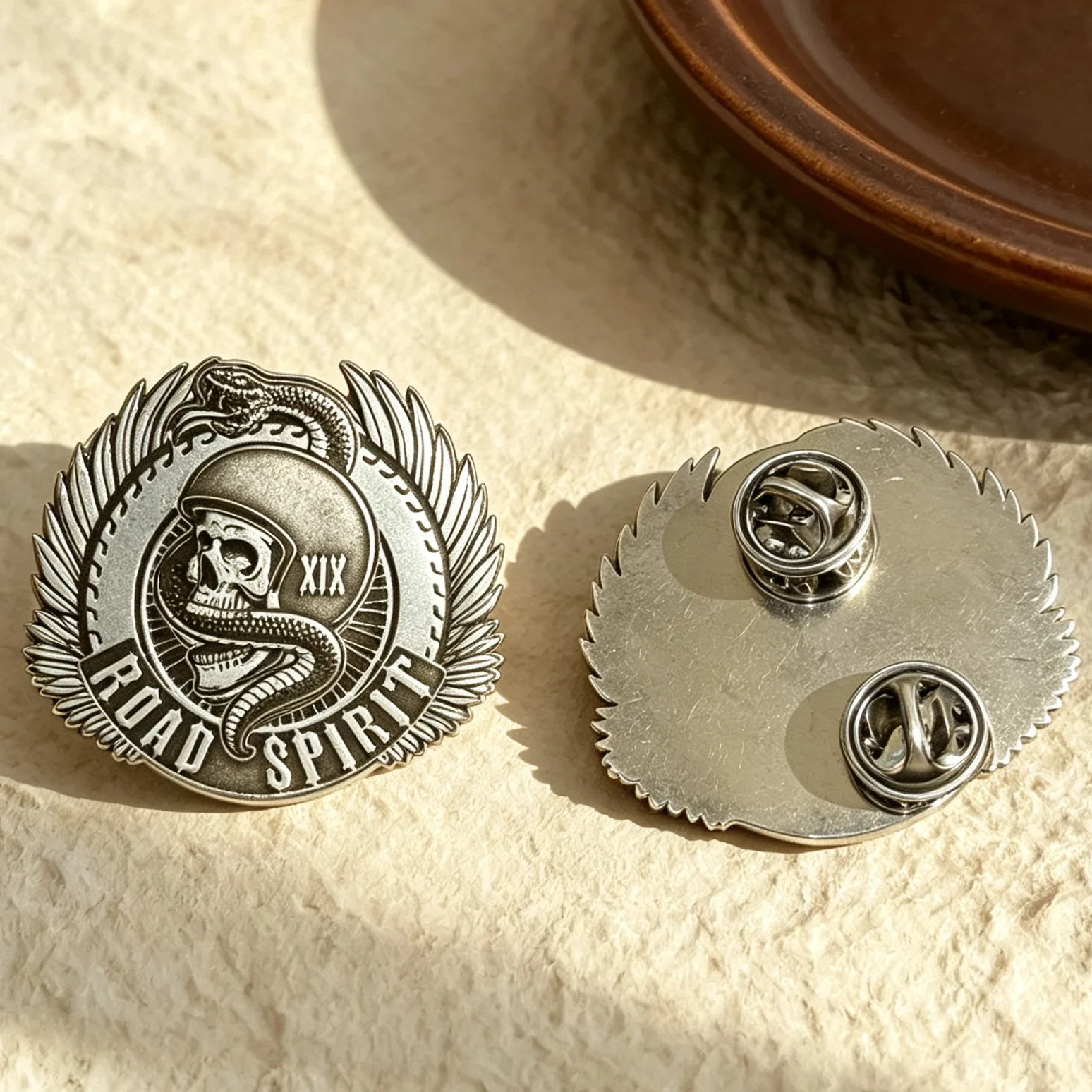 Personalized Laser Engraved Stainless Steel Pin Brooch Custom Name Badge Lapel Pin Gift for Women Men Couple Anniversary Wedding view 5