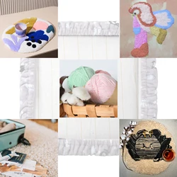 50cm Square Embroidery Hoop with Wooden Gripper Strips Cross Stitch More Includes Needle DIY Sewing Cloth Painting Quilting Tool