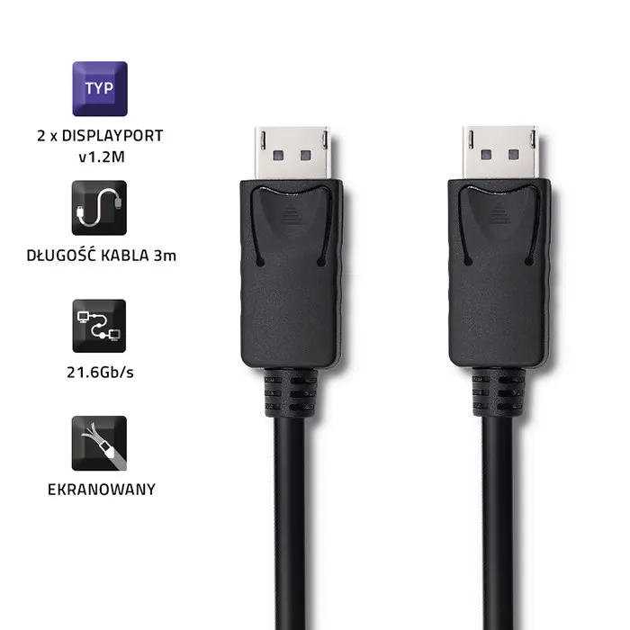 Qoltec DisplayPort v1.2 mannelijk | DisplayPort v1.2 mannelijk | 5K | 3m