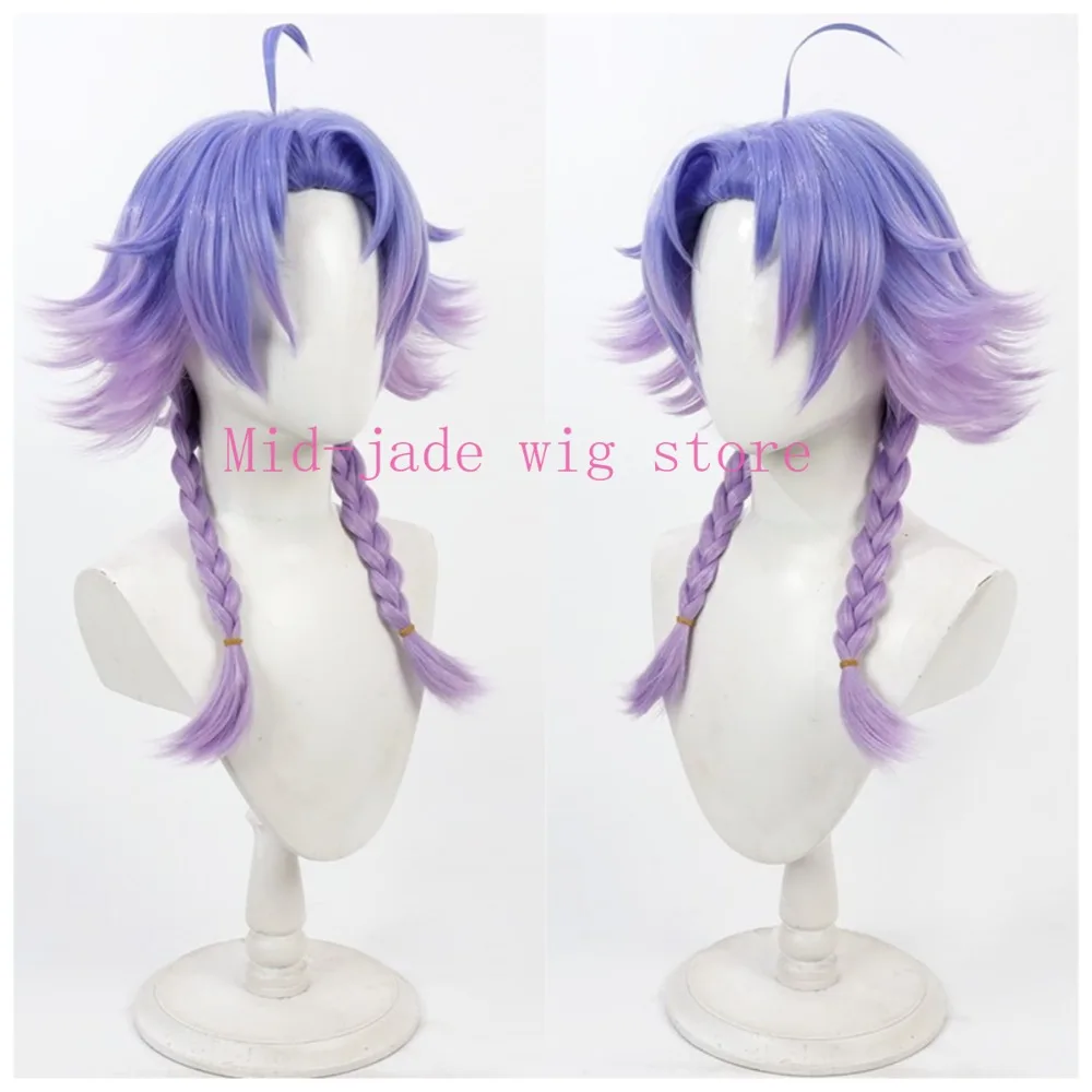 Qiao Shu Cosplay Wig Black Middle Part Layered Short Hair Flipped Ends Styling Design Costume for Music Festival New Year Event