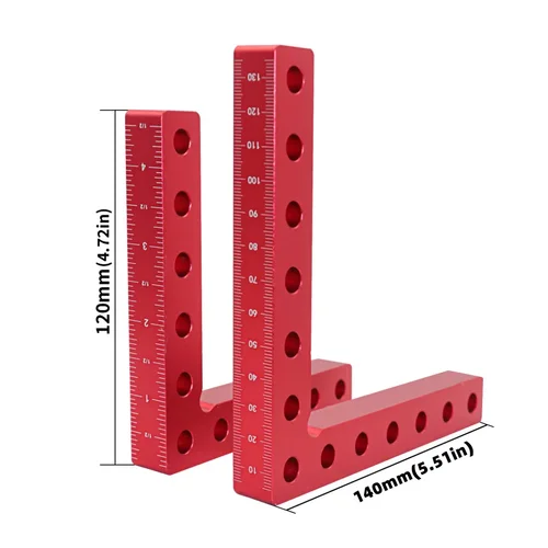 Imagen 2 del producto Clip de fijación de ángulo recto de 120/140mm, accesorio auxiliar en forma de L de 90 grados, Clip de fijación de Panel de posicionamiento, herramienta de sujeción para carpintería
