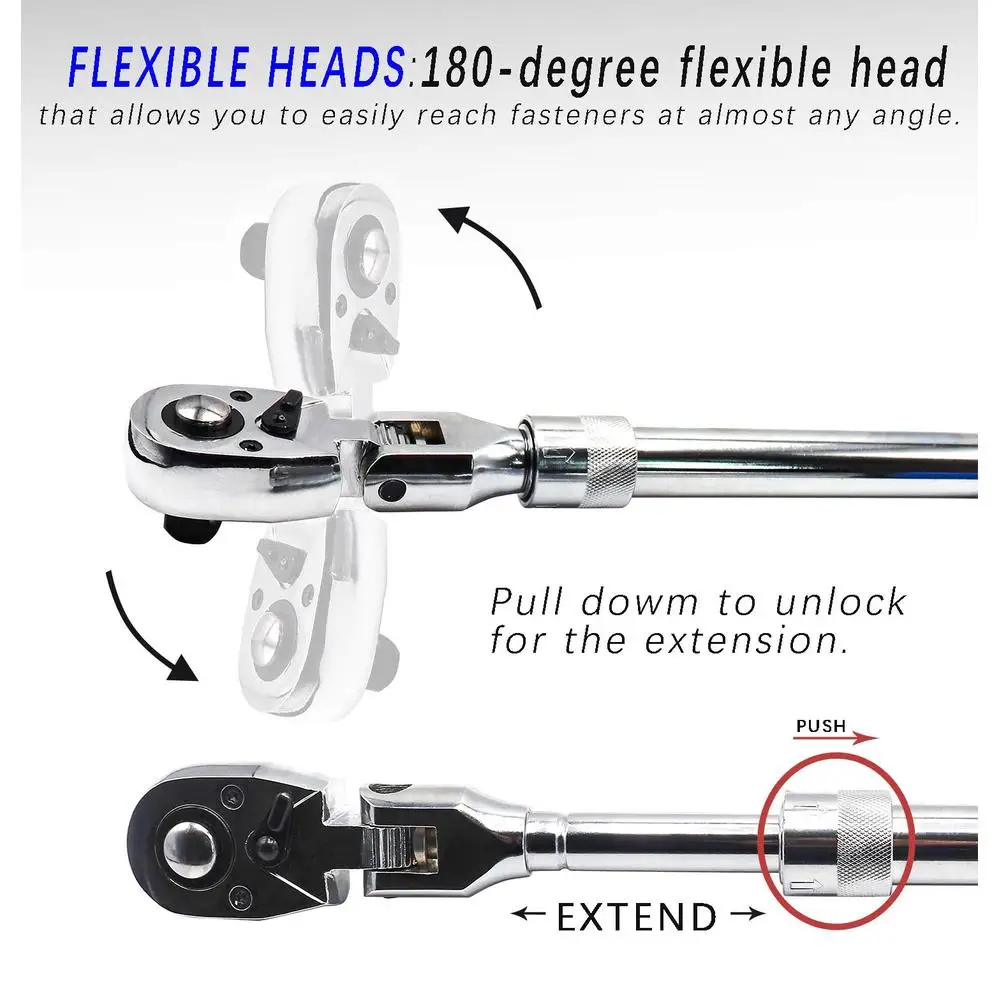 مجموعة سقاطة مرنة قابلة للتمديد 3 في 1 سريعة الإصدار 72-مجموعة مفاتيح قفل الأسنان