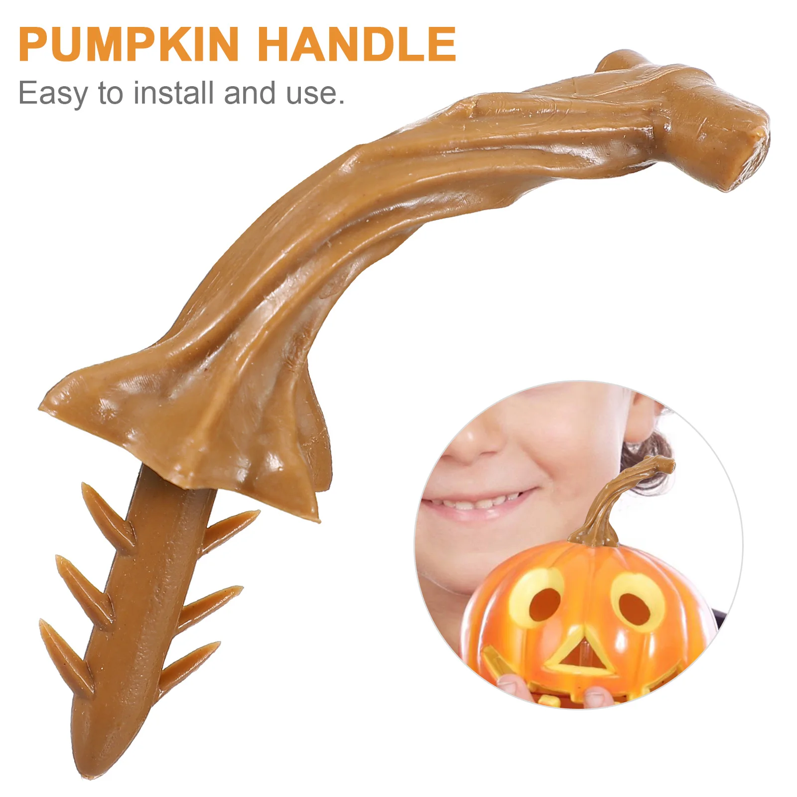 

24pcs Pumpkin Stem Safe Light Sturdy Halloween Unique Tool DIY Handle Harvest Plastic Pumpkin Handle Accessories for Home Party