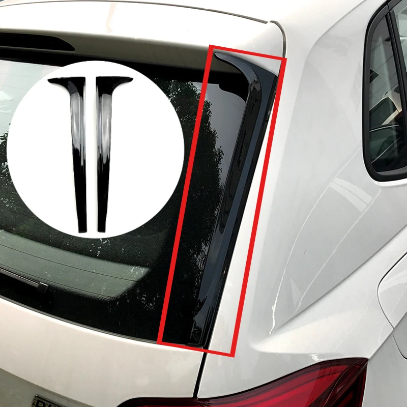 

Для VW Polo MK6 2018 2019 2020 плавники заднего стекла молдинг боковой спойлер накладка на крыло глянцевый черный автомобильный внешний Стайлинг аксессуары