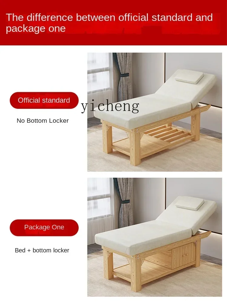 solid wood beauty bed, special high-grade tattoo embroidery body ear bed for beauty salons