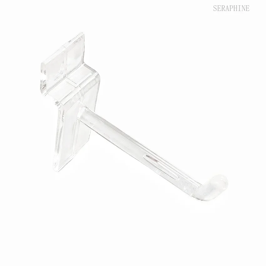 100pcs Plastic Merchandise Hanging Hanger Display Hooks Trough Plate Slot Board Commodity Promotion Store Rack Shelf