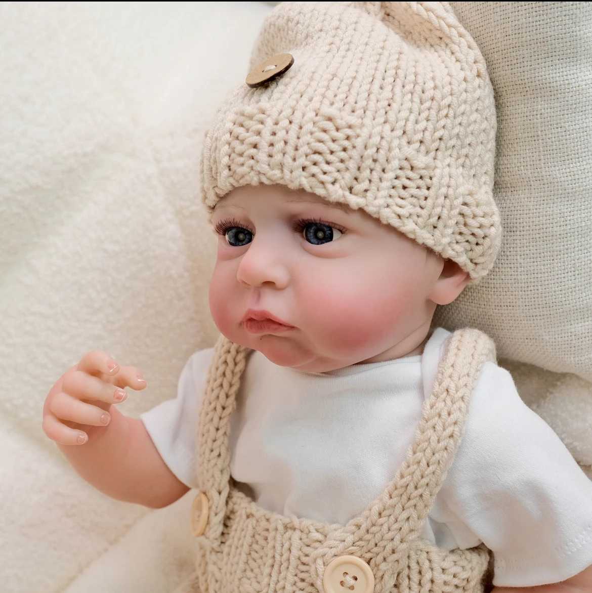 دمية تولد من جديد مقاس 49 سم "كاميرون" باللون الكاكي | دمية أطفال سيليكون كاملة الجسم مرسومة يدويًا، هدايا عيد الميلاد المثالية #5