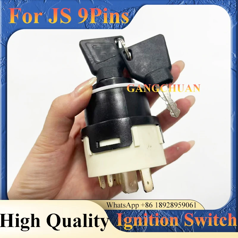 

For JCB JS Ignition Switch 9 Pins Excavtor Switch With Key