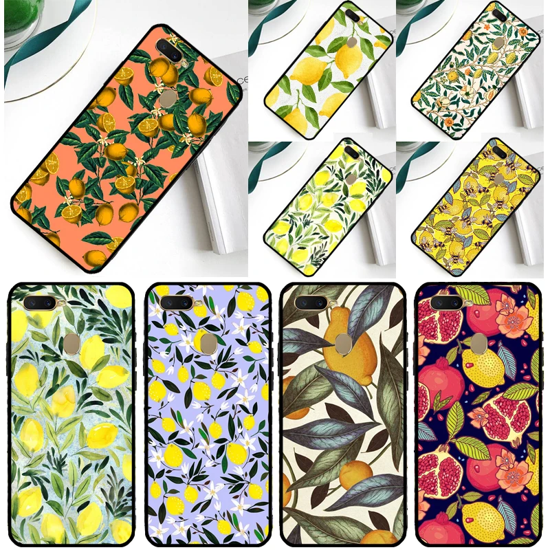 Summer Lemon and Leaf Cover For OPPO A74 A54 A94 A52 A72 A3S A5S A31 A53 A5 A9 2020 A83 A91 A93 A15 Phone Case