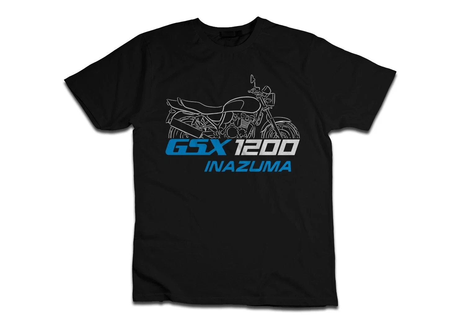 

GSX1200 Inazuma 1998-2001 Motorcycle T shirt Graphic Casual Summer Short Sleeves 100% Cotton Cool Tee