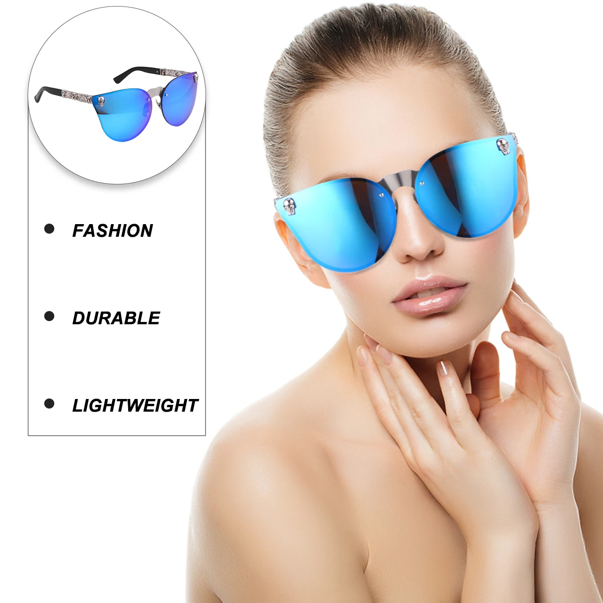 

Retro Sunglasses Eyewear Lightweight UV Protection Beach Women Men Fits Most Sunglasses For Beach Faces