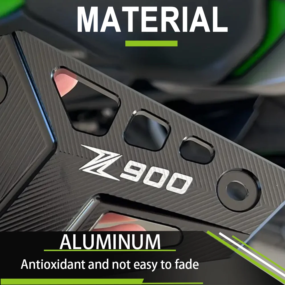 Motorcycle Accessories FootPeg Footrest Rear SET Heel Plates Guard For KAWASAKI Z900 Z 900 2017 2018 2019 2020 2021 2022-2024