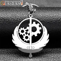 Brotherhood of Stainless Steel Keychain for Men Music Patch Game Flag key Ring Holder Jewelry Gift llaveros para hombre K7129S08