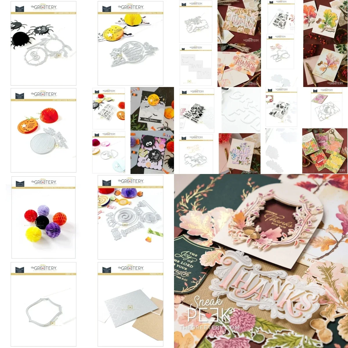 

Halloween Fall Honeycomb Spider Metal Cutting Dies Clear Stamps Stencil Balls DIY Greeting Card Making Scrapbooking Craft Paper