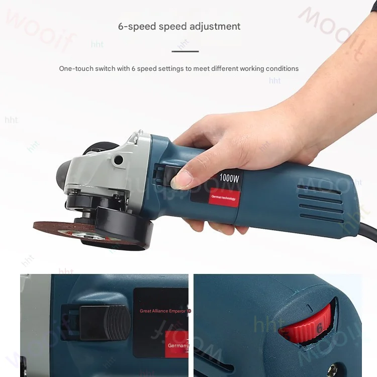 Brushless Angle Grinder Handheld Multifunctional Speed Adjustable Grinding Hand Wheel Cutting and Polishing Machine
