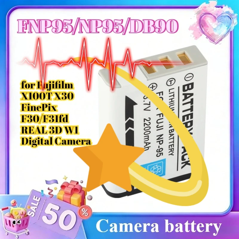 

FNP95/NP95/DB90 Li-ion Battery for Fujifilm X100T X30 FinePix F30/F31fd REAL 3D W1 Digital Camera