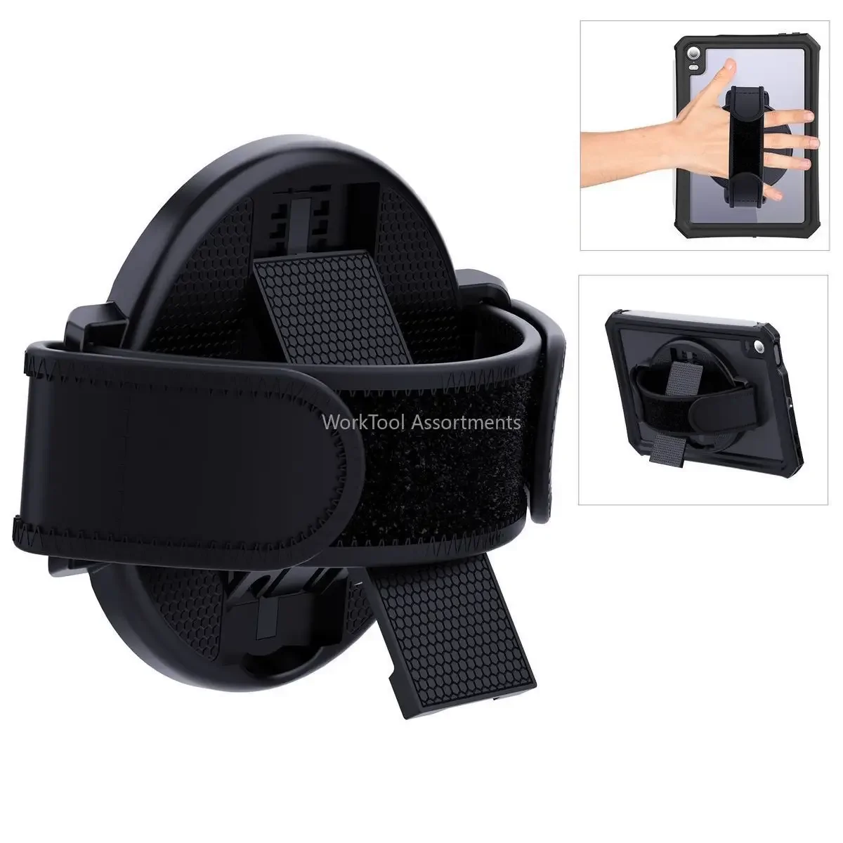 Multifunctional 360 Degree Rotating Tablet Stand Self‑Adhesive Wristband Desktop Holder Universal for iPad & Android Tablets