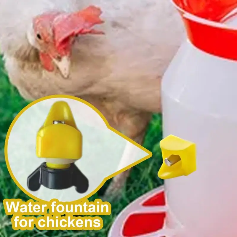 

Chicken Nipples For Water 16pcs Poultry Horizontal Water Nipple Waterer Drinker No Leakage Chicken Water Feeder With Drill Bit