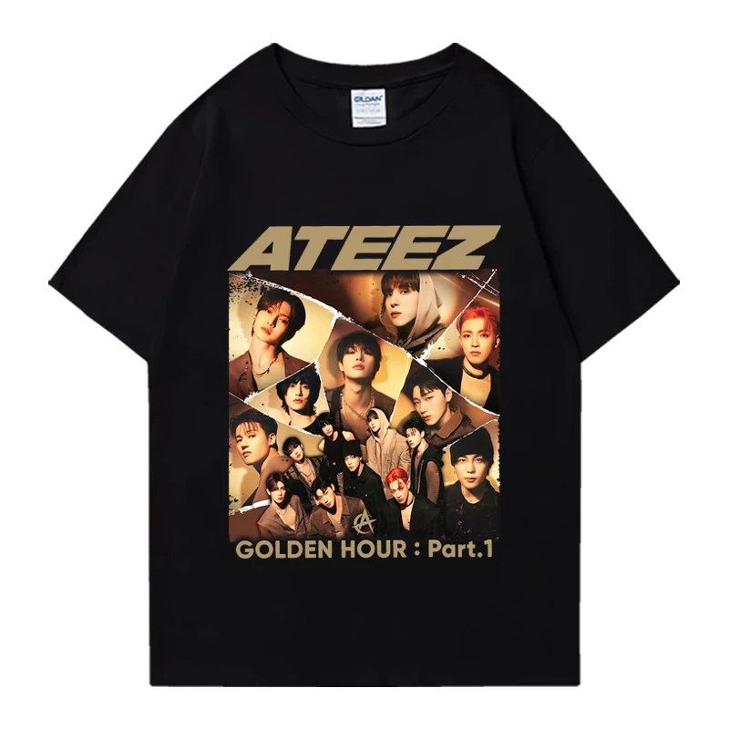 Kpop Ateez The World Ep.Fin Will album T shirt 2024 Men Women vintage Oversized short sleeve T-shirts Unisex 100% Cotton Tops