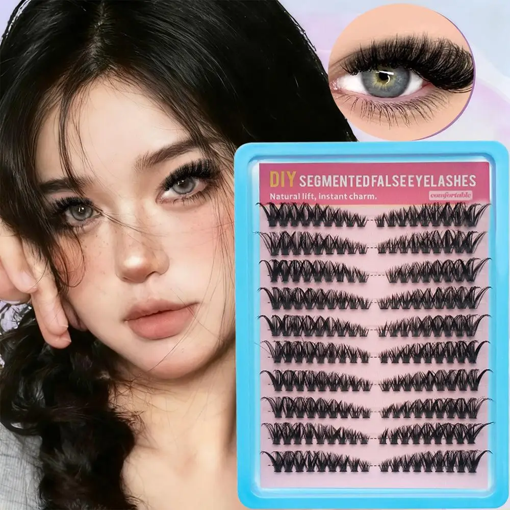 180 مجموعات ثلاثية الأبعاد رقيق مزيج الرموش الصناعية لتقوم بها بنفسك النمط الغربي حليقة سميكة واحدة رمش مجموعات المرأة سموكي ماكياج أداة #5