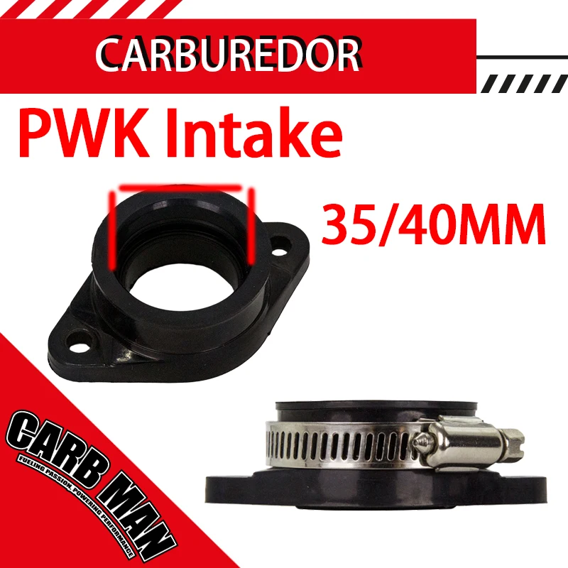 35mm 40mm For KEIHIN MIKUNI KOSO PE PWK21-34 Air Universal Motorcycle Carburetor Intake Flange Adapter Intake Pipe Rubber