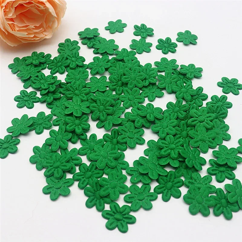 2cm Fabric Five Petal Flower Embossing DIY Jewelry Fabric Accessories Accessories Material Cloth Stickers