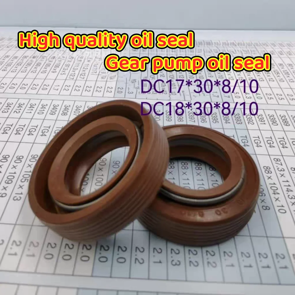 

High Quality FKM Oil Seal 17*30*8/10mm/18*30*8/10mm Gear Pump Skeleton Oil Seal Agricultural Machinery Parts