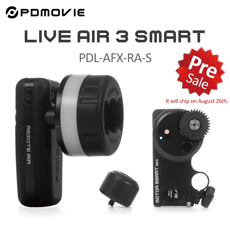 PDMOVIE LIVE AIR 3 SMART Wireless Autofocus Assist Follower for Camera Lens Follow Focus Zoom Kits with 8 hours battery life