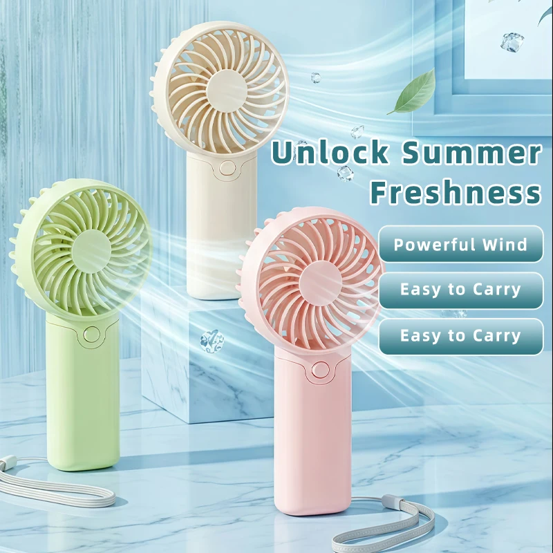 

Handheld Mini Fan — 2026 New, Detachable Battery, Low Noise, Pocket Size, High Wind, Desktop Outdoor, Student Dormitory