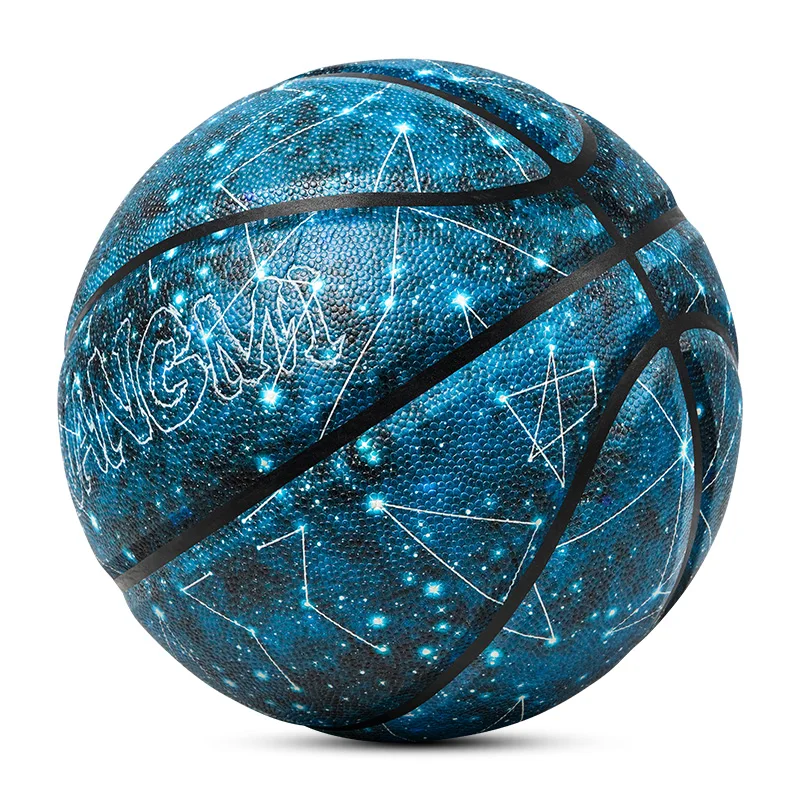 Size 5/6/7 Glowing Basketball Luminous Ball Fluorescent Wear-resisting Anti-slip StreetBall Outdoor Indoor Basketball Accessory