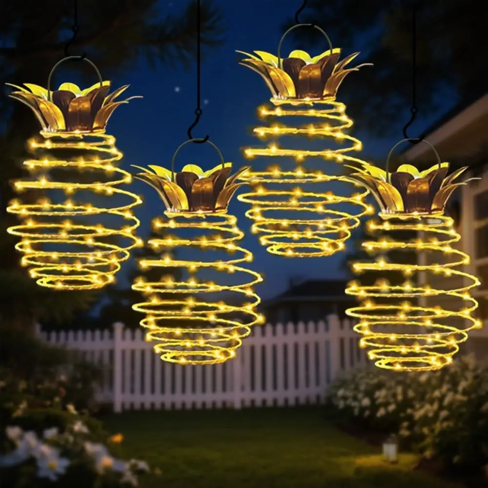 

4 Pack Outdoor r Hanging Lantern Lights - 60LED Waterproo r PineLight Outdoor or Garden,Yard Porch Lawn Backyard Landse way Pati
