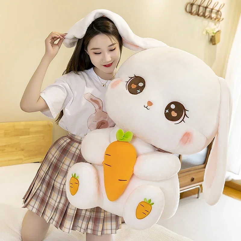 Radish Rabbit Doll Plush Toy Cute Doll Soft Stuffed Animal Sleeping Pillow Cushion Christmas Gifts for Kids and Girls