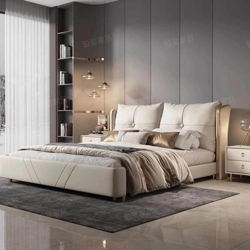 

Sleeping European Bed Bedroom Frame Queen Double Massage Bed Modern Headboards Sofa Design Safe Wooden Muebles Office Furniture