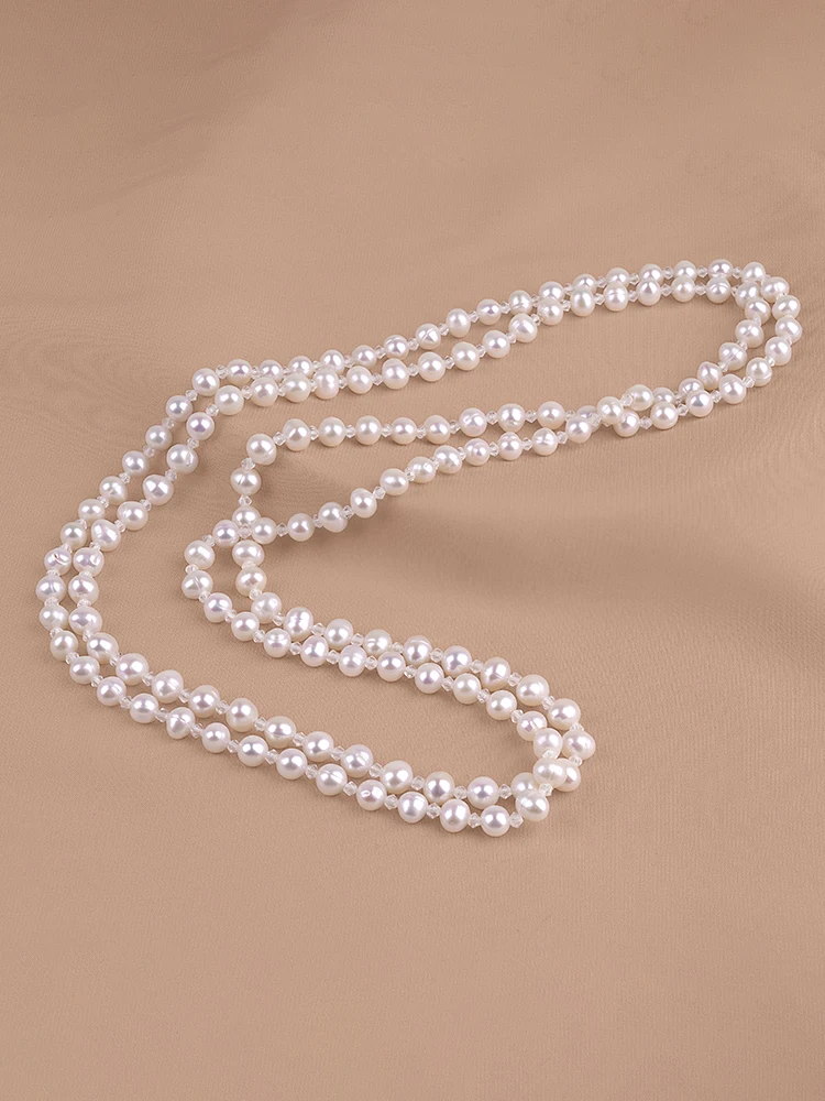 8-9mm flawless vintage 925sliver pearl Jewelry ture nature freshwater Pearl classic necklace for Women Girl's choker jewelry