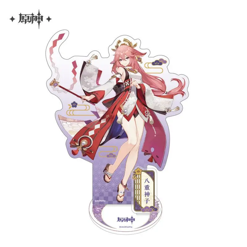 

Genshin Impact miHoYo Inazuma Yae Miko Illustration Series Acrylic Standee Double Sided Vibrant Color Anime Collectible Gift